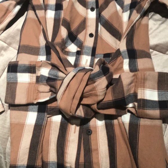 🍃🍃10 CROSBY by DEREK LAM Plaid Flannel Dress - Picture 7 of 8